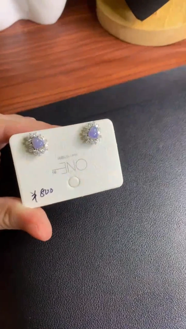 翡翠银S925镶嵌耳饰翡翠