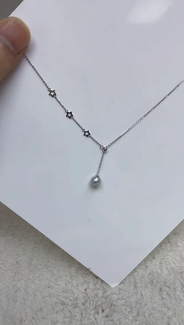 颈饰银S925镶嵌海水珍珠