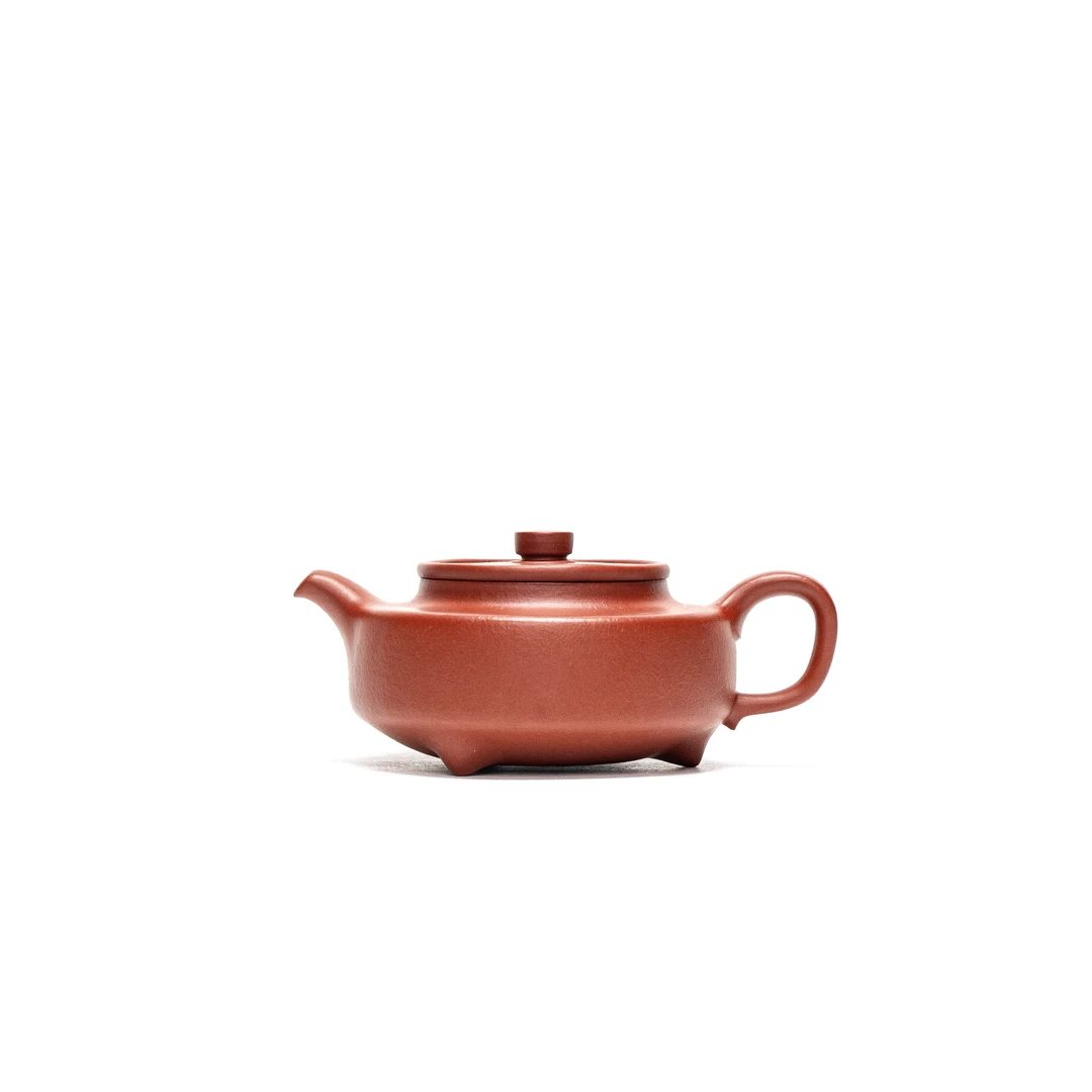 【亘古】《周盘》全手工制 赵庄老朱泥 160cc 手工紫砂壶