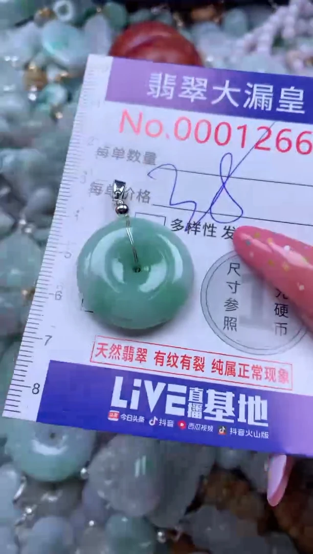 翡翠未镶嵌吊坠(不含链)1266