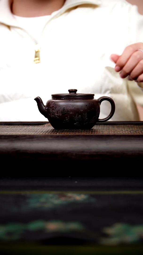 茶壶紫砂 古乌泥 古莲子