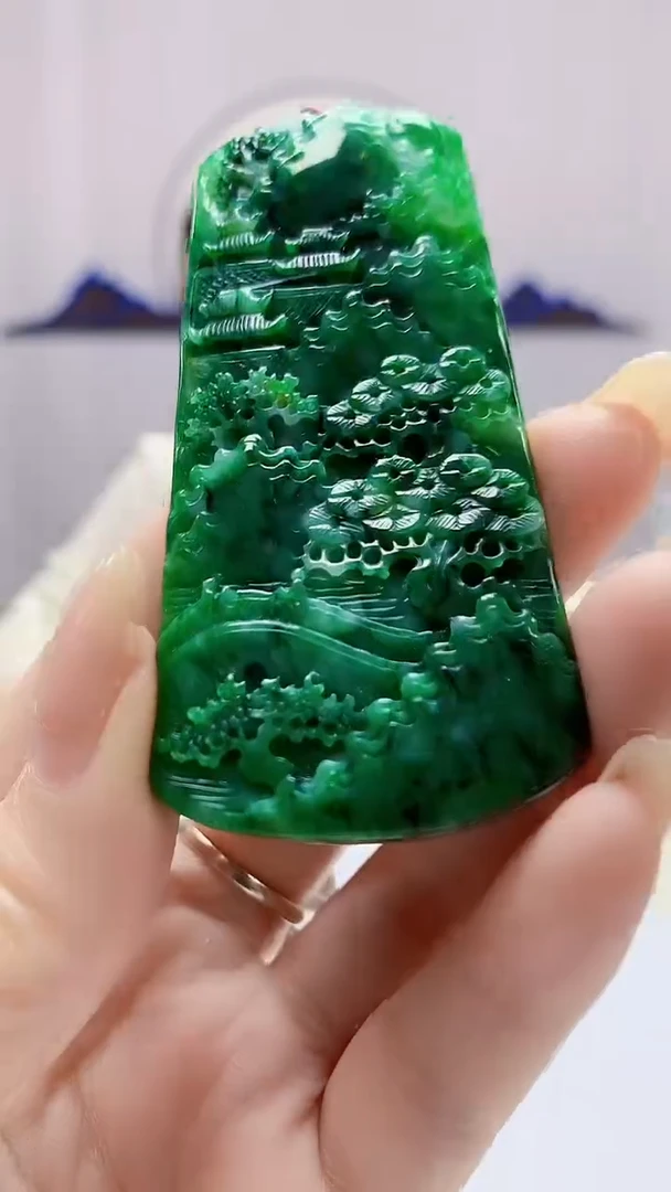 定制翡翠未镶嵌4852DD-毛货挂件101