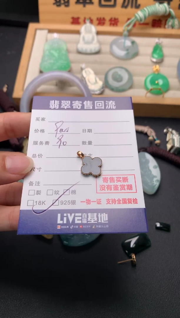 颈饰18K金镶嵌翡翠10145294