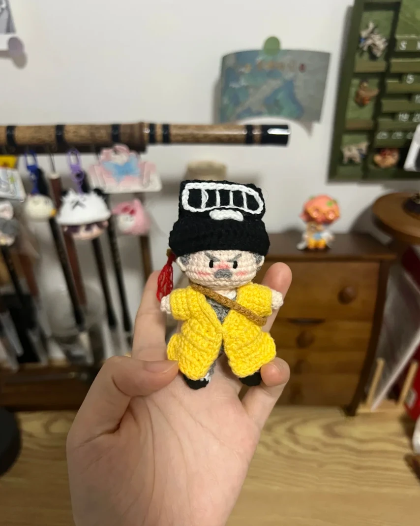 道长林正英钩织挂件纯手工制作diy材料包手工编织毛线挂件钥匙扣