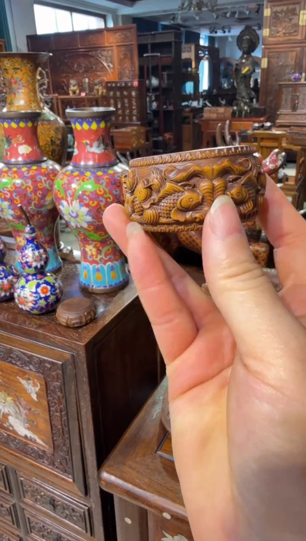 木黄杨木年年有余底座68.88888