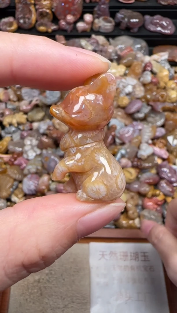 颈饰未镶嵌硅化珊瑚（珊瑚玉）402