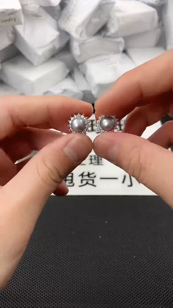 未镶嵌耳饰淡水珍珠ed1074