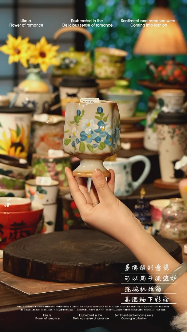 陶瓷景德镇高温釉下彩手工手绘款式@A0205@