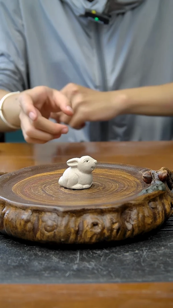 紫砂宜兴紫砂手工兔子