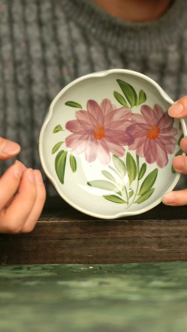 陶瓷青诗集手工手绘瓷器