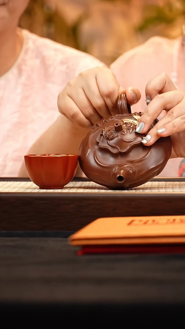 茶壶紫砂YF风卷葵 底槽清