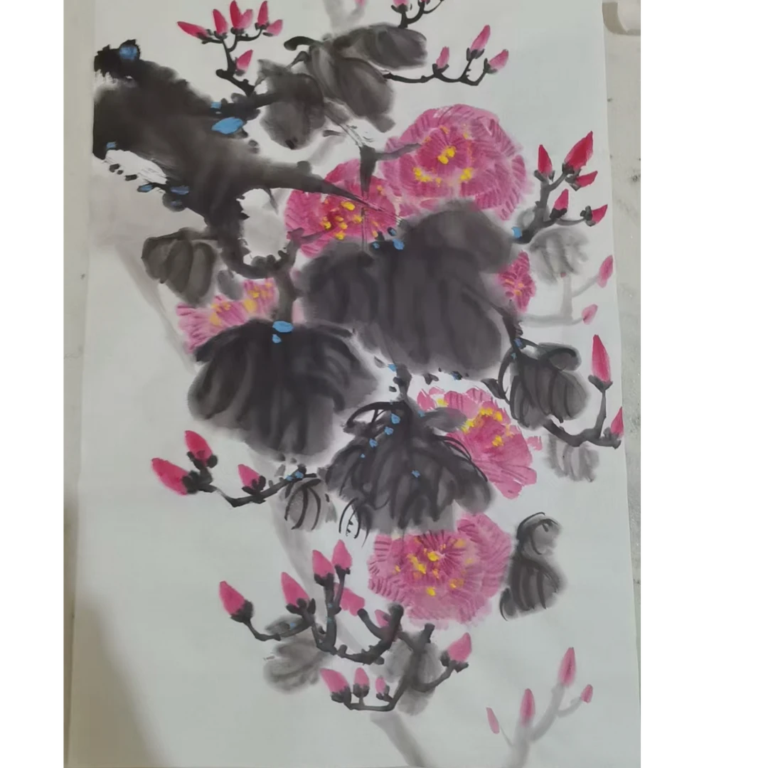 周建真-花鸟-四开三白宣（5.29下午）
