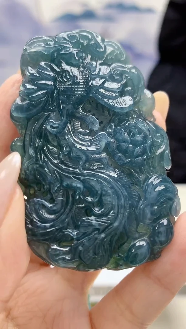 未镶嵌定制翡翠3099xx-毛货挂件96