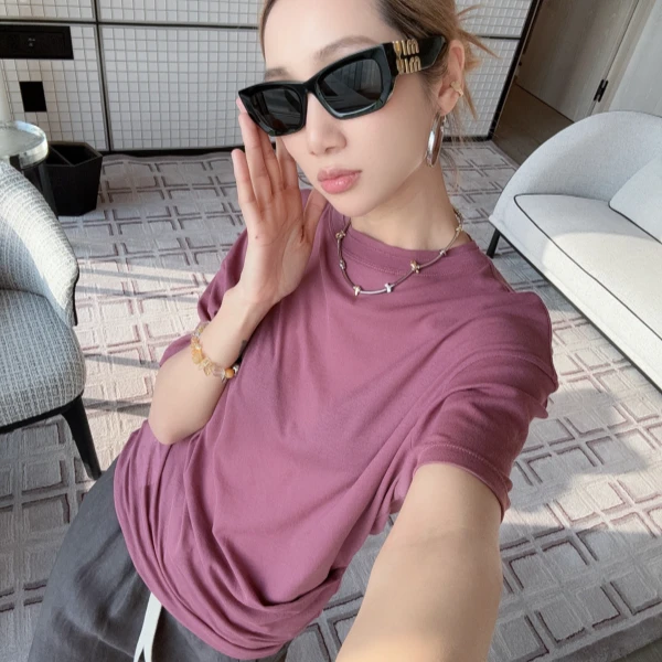 UNMUTE2025春夏纯色圆领休闲宽松T恤女650dopdop买手店