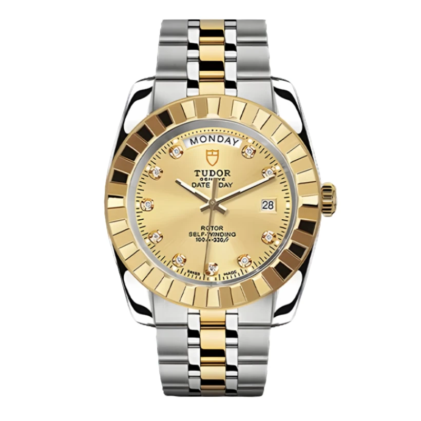 99新 TUDOR/帝舵 经典系列23013/41mm/金盘钻刻/自动机械/单表