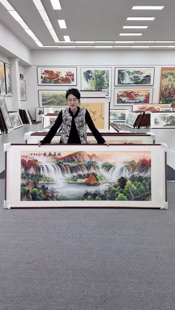 国画手绘  鸿运当头  219*88