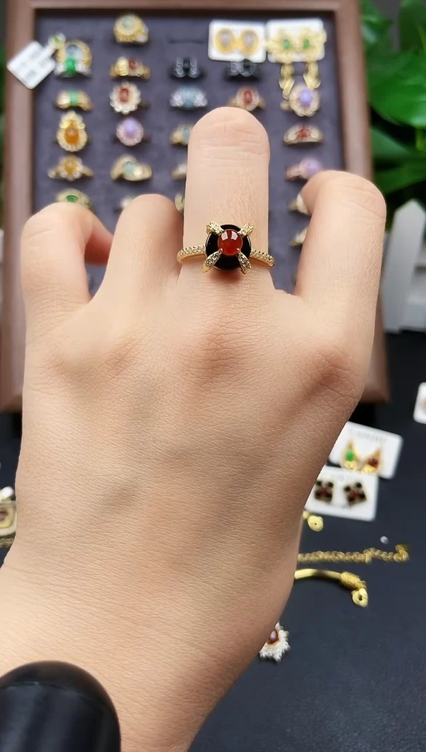 银S925镶嵌戒指翡翠21