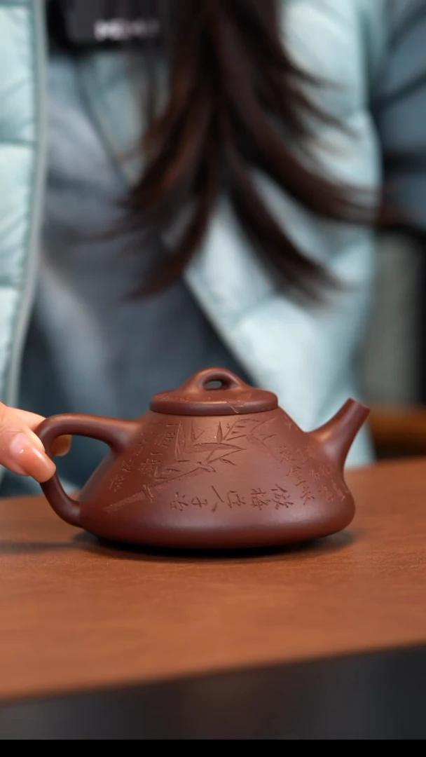 茶壶紫砂宜兴原矿紫砂壶  底槽清  180cc