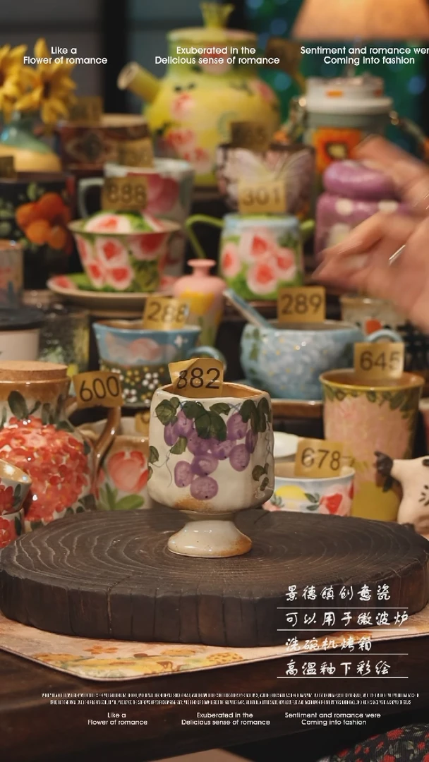 陶瓷景德镇高温釉下彩手工手绘款式