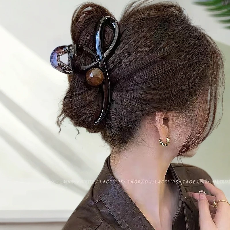 珍珠发卡气质大号抓夹头发发夹女2025新款鲨鱼夹鲨鱼夹小件饰品