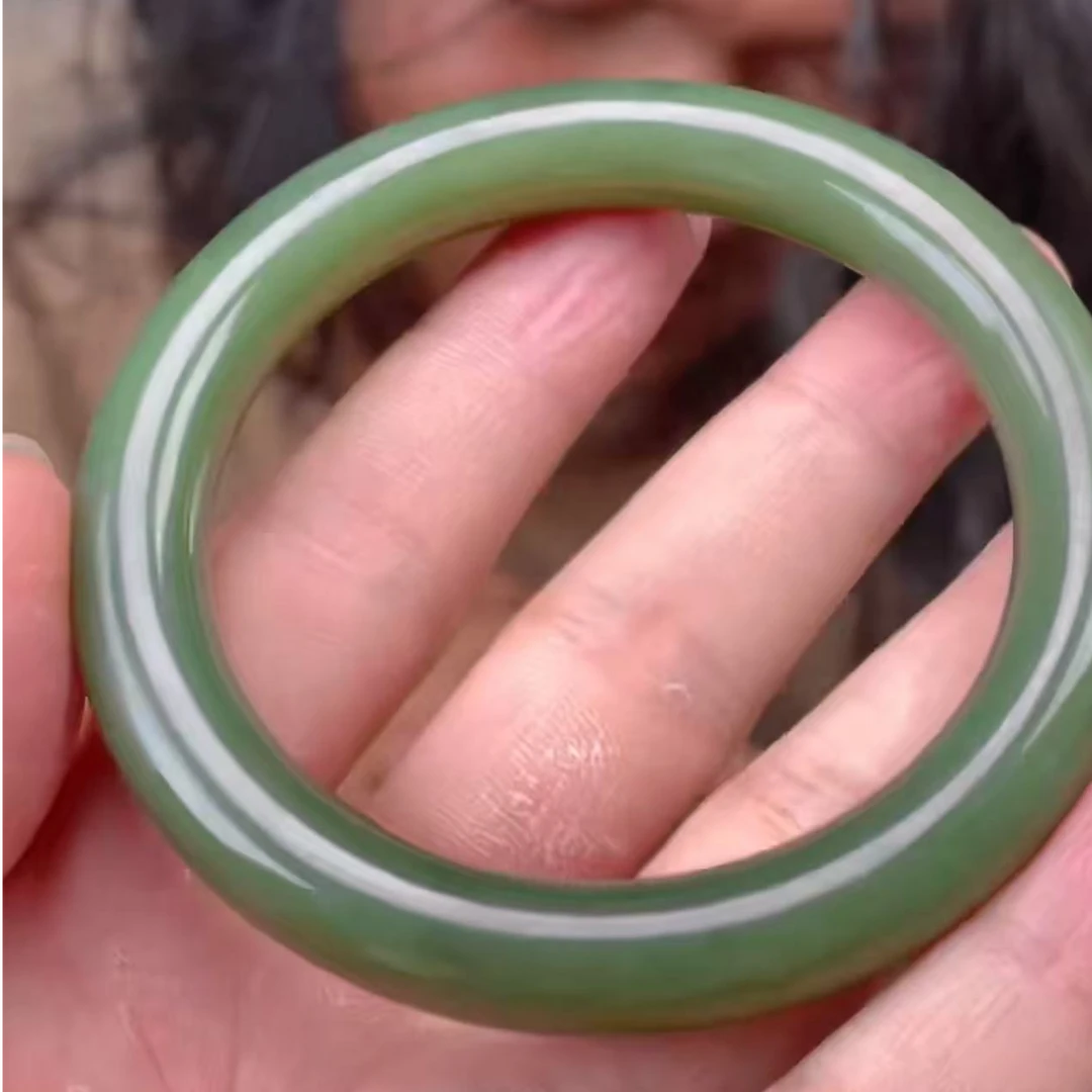 【玉经纶】210811/HQ4-和田玉手镯-多样性发其一