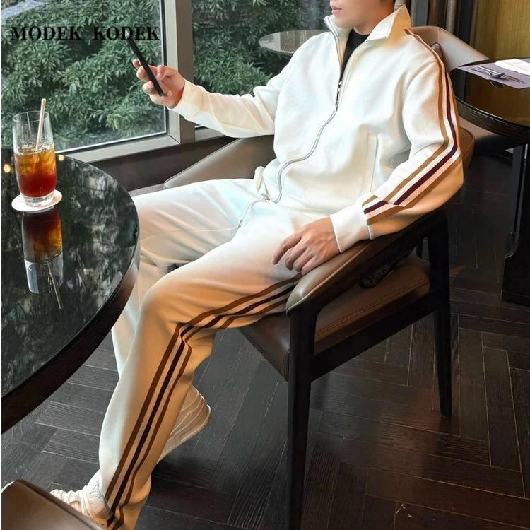 MODEK KODEK秋季新款男士百搭立领外套时尚潮牌运动休闲长裤套装