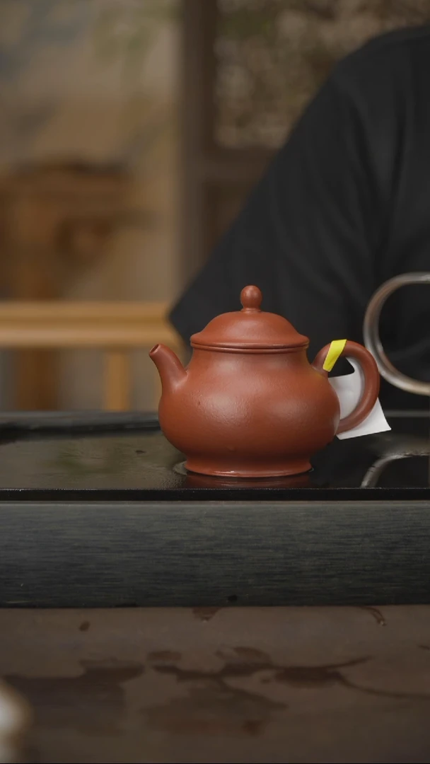 茶壶紫砂22，潘壶，朱泥