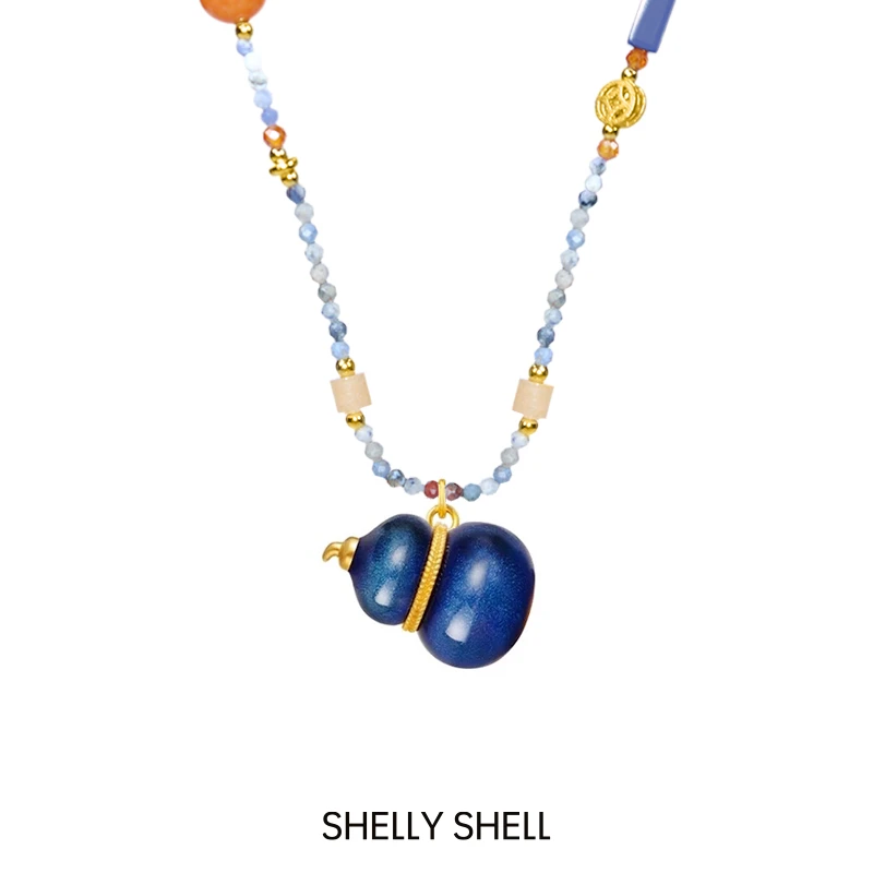Shelly Shell 铜合金项链 玲珑葫芦项链  小众百搭简约设计