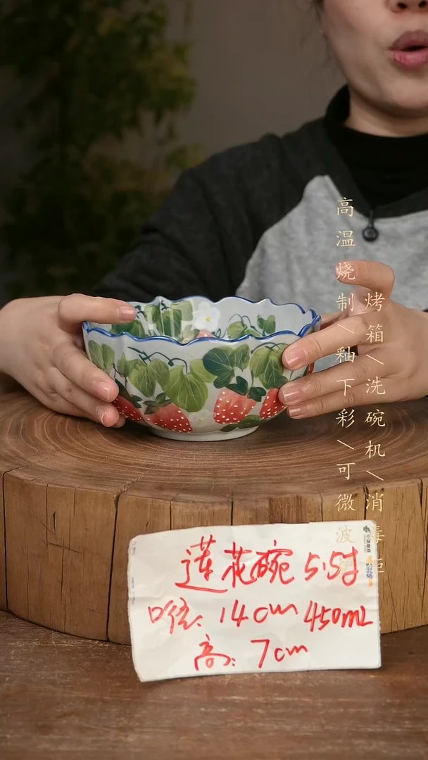 碗瓷景德镇手工手绘高温瓷釉下彩