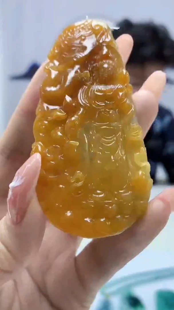 【闪购商品】定制翡翠未镶嵌4688DD-毛货挂件107