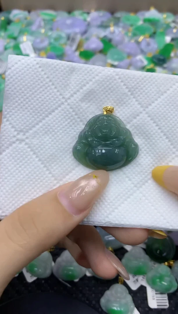 颈饰未镶嵌翡翠天然缅甸翡翠A货