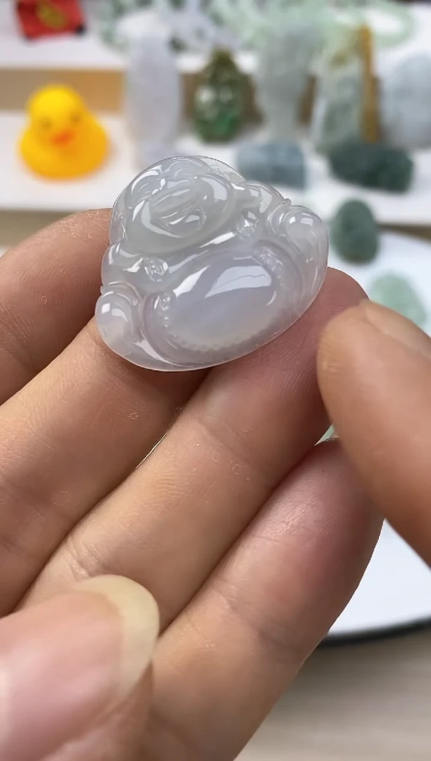 颈饰未镶嵌翡翠18天然缅甸翡翠A货佛公