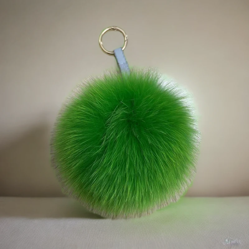 网红可爱毛绒球手工包包毛球挂件装饰真毛挂件挂饰