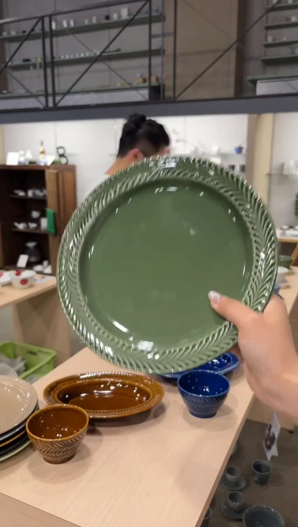 玻璃纸（B）ローズマリープレートL　オリベ