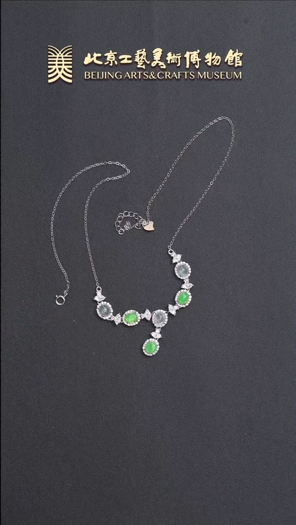 翡翠银S925镶嵌项链B0529GMD278翡翠项链