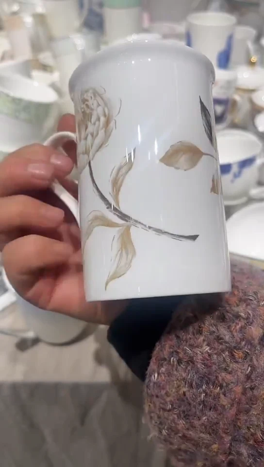 瓷隆达骨瓷隆达骨瓷马克杯1个