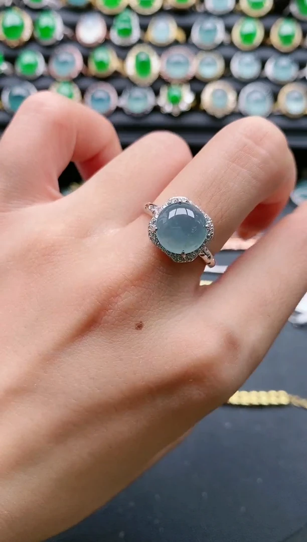 【闪购商品】翡翠戒指银S925镶嵌1111111