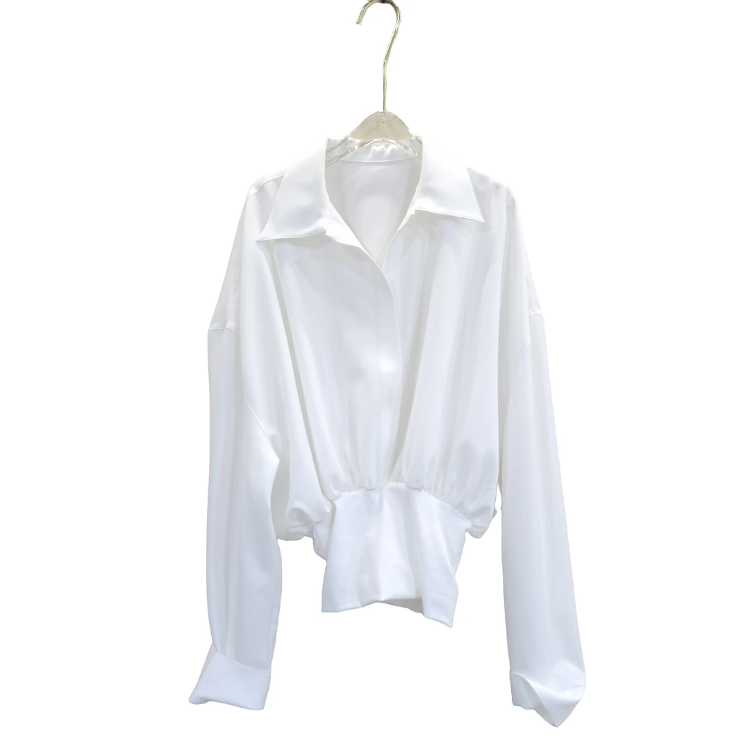 MONICA 短款慵懒风蝙蝠袖衬衣