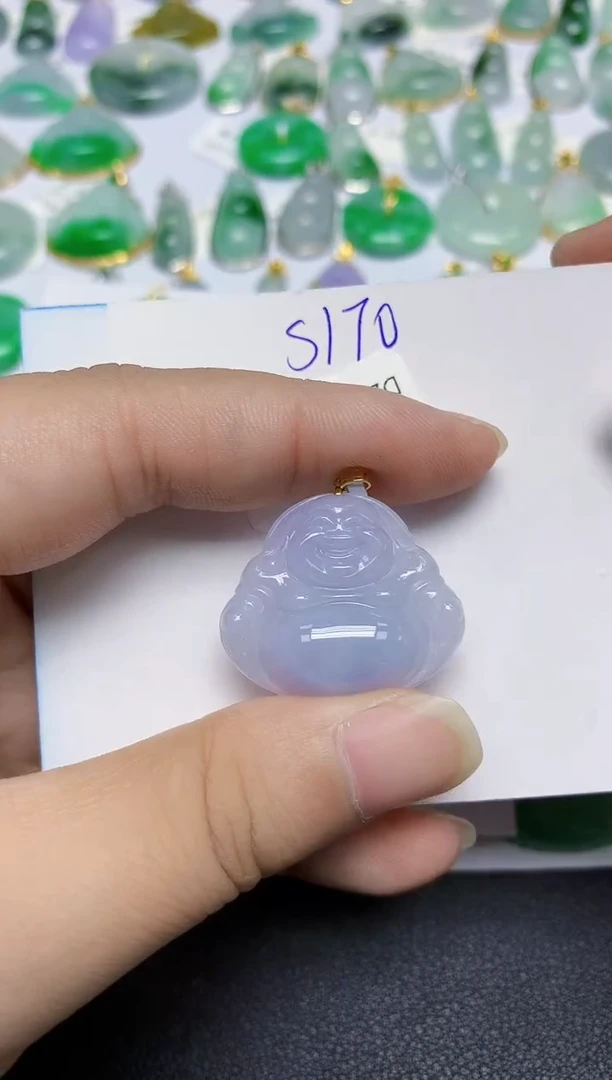 颈饰18K金镶嵌翡翠天然缅甸翡翠A货翡翠百元以上9元证书费自理