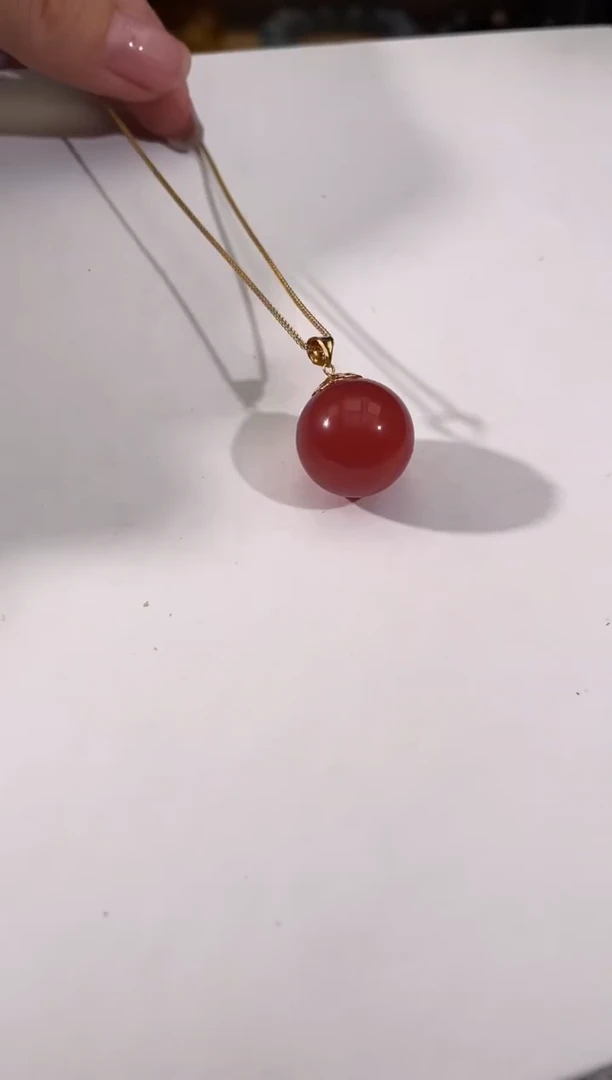 菱锰矿（红纹石）未镶嵌手绳红纹石单珠吊坠17多样性发一