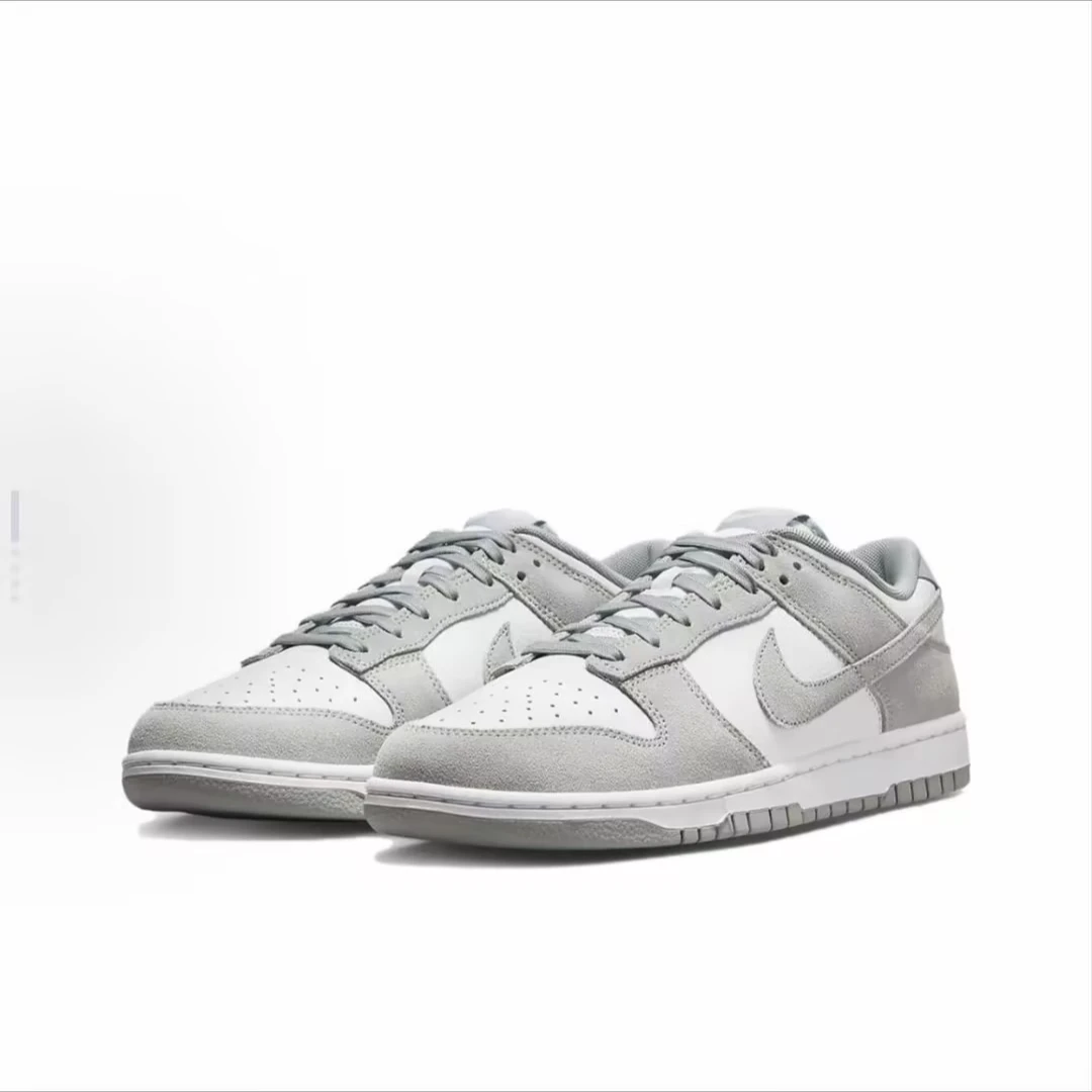 NIKE/耐克Dunk Low男子撞色拼接翻毛皮低帮复古休闲鞋 FQ8249-101