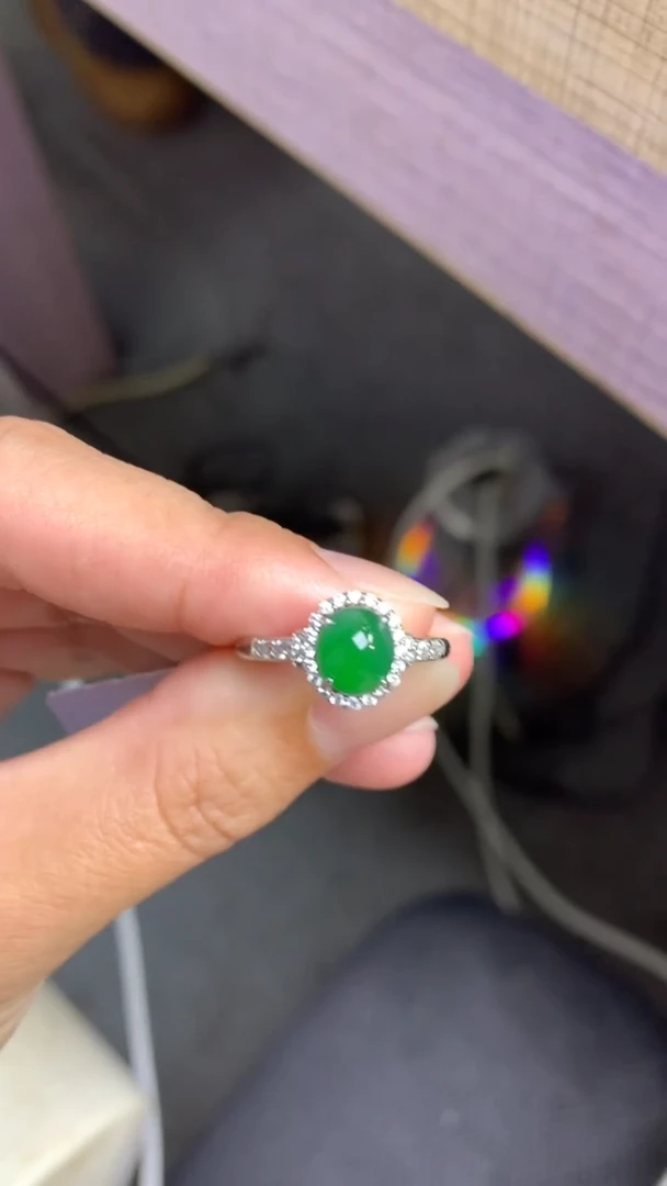 颈饰银S925镶嵌翡翠净货