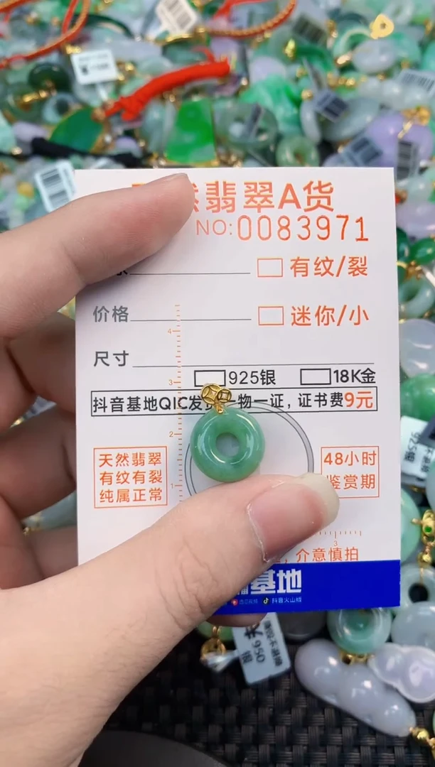 翡翠未镶嵌颈饰        1