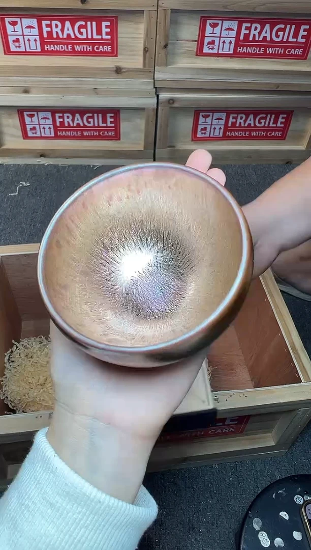 茶盏金丝万缕 建窑建盏主人杯