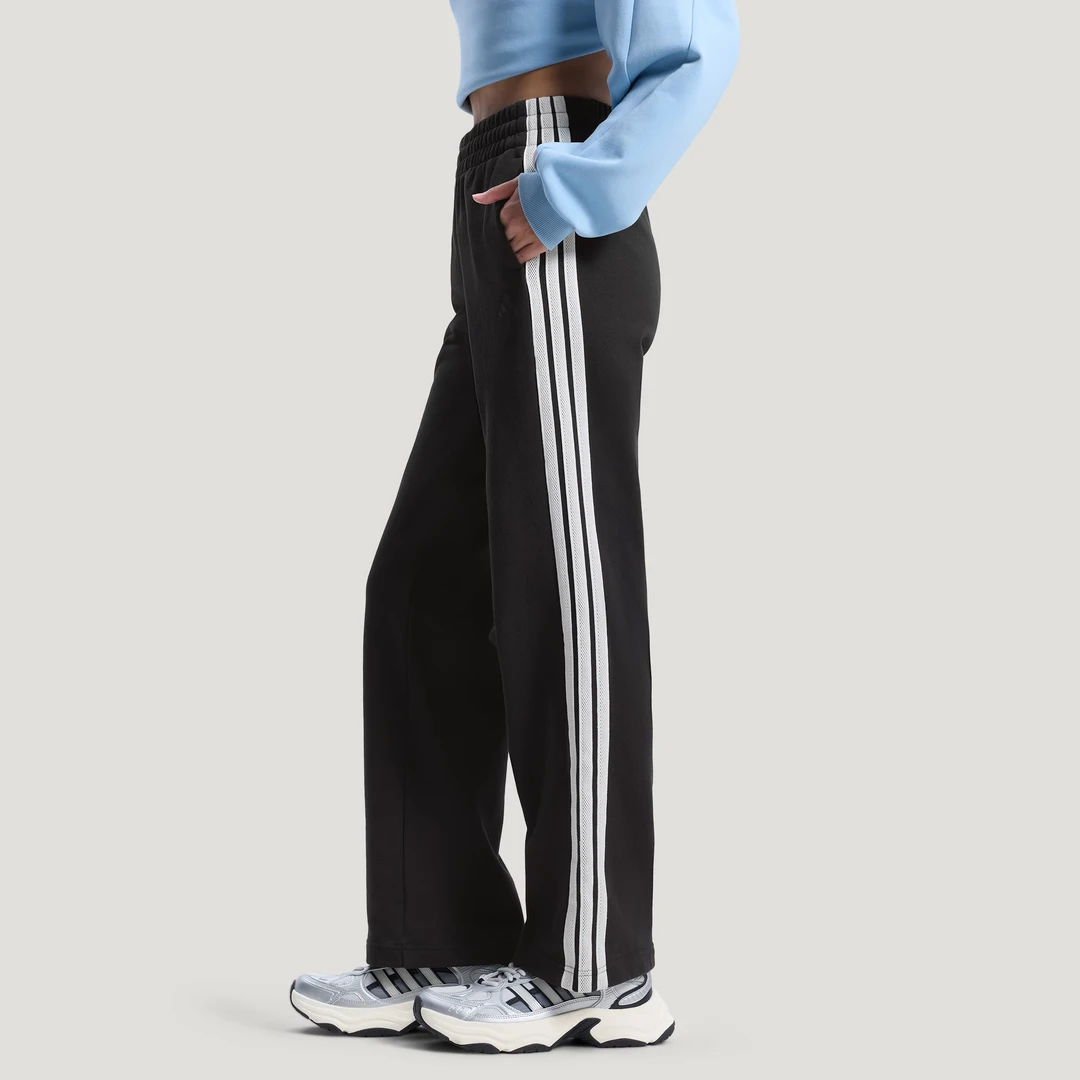 adidas/阿迪达斯STRIPE KNIT JOGGERS 纯棉直筒运动休闲裤KS2819