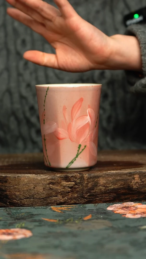 【闪购商品】杯釉下彩手工手绘同款陶器