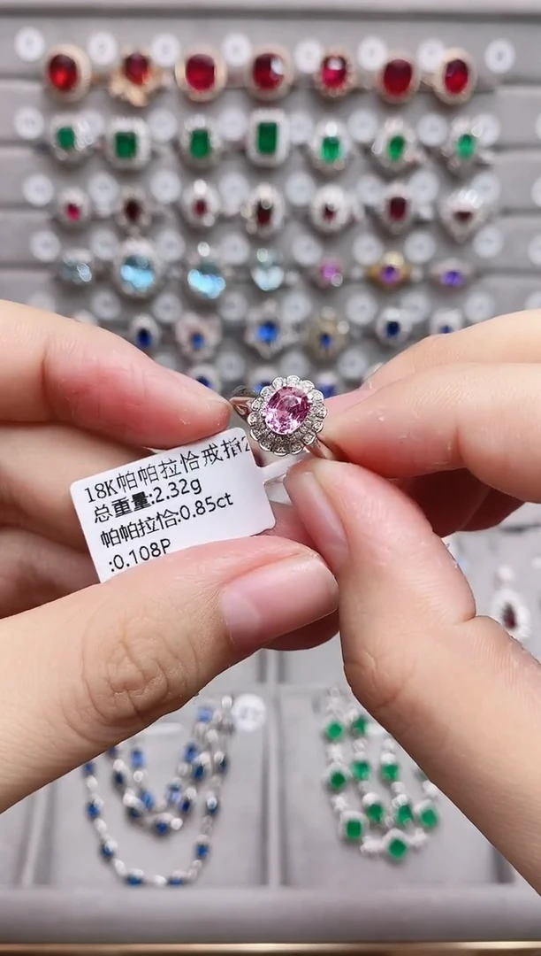 【闪购商品】彩色蓝宝石18K金戒指18K金镶嵌·