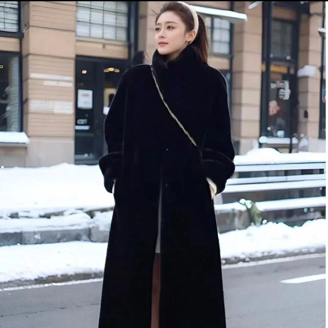 【精选】110厘米加长款雪兰貂立领冬季高端百搭外套
