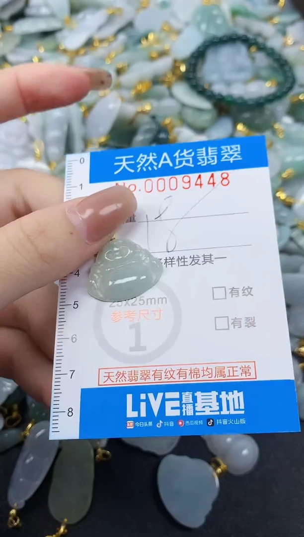 颈饰未镶嵌翡翠净货挂件-9448