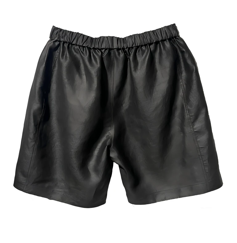 桑蚕丝素平缎香云纱高腰秋冬网红外穿短裤女款爆款2025新款黑色